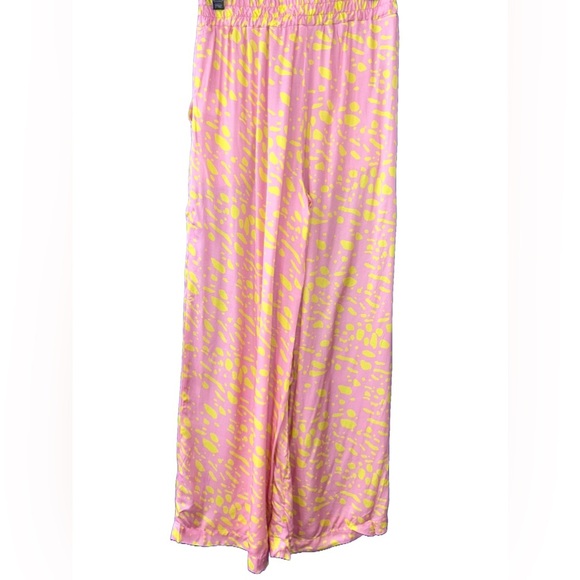 Hunkon Women's Pink and Yellow Benita Trousers From Denmark Size Small - Picture 2 of 10